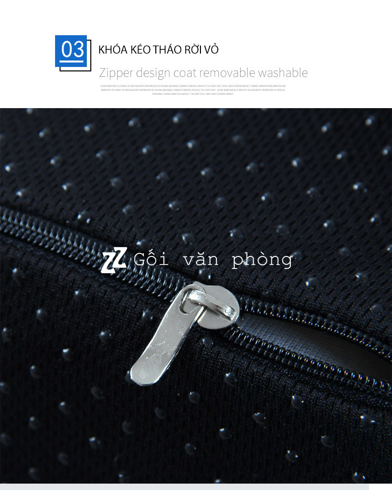 Khóa kéo vỏ gối