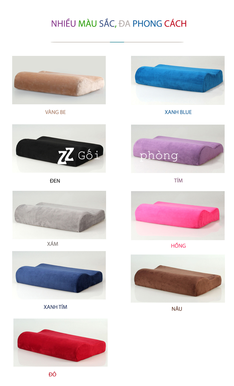 Màu vỏ gối nhung