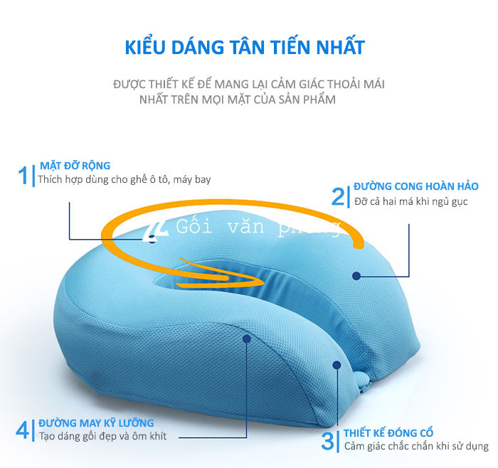 Kiểu dáng gối chữ U