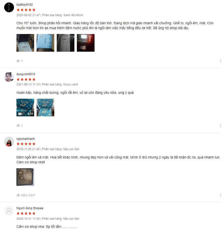 Đánh giá đệm ngồi