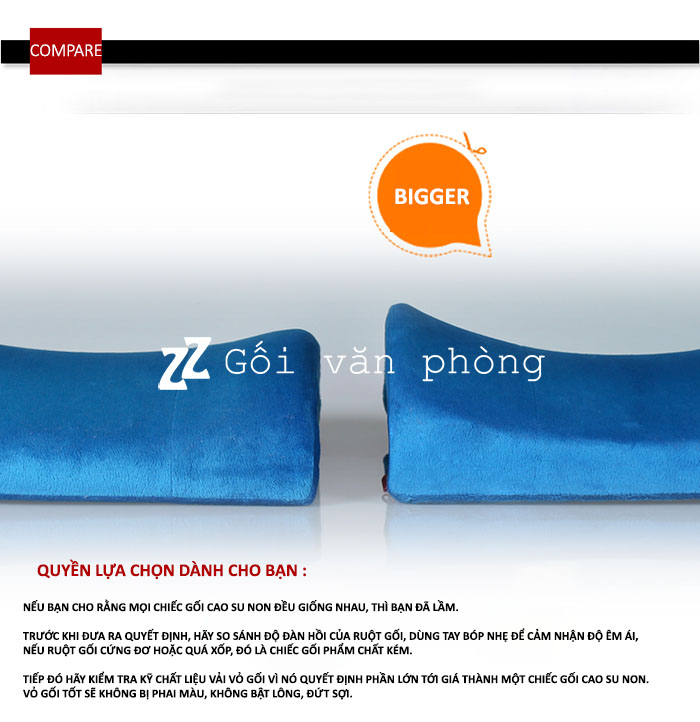 So sánh gối tựa lưng