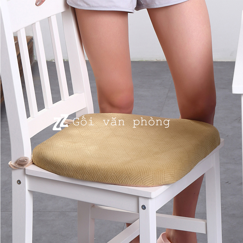 Đệm ngồi ghế gỗ, ghế bàn ăn cao su non có dây buộc GLM-10