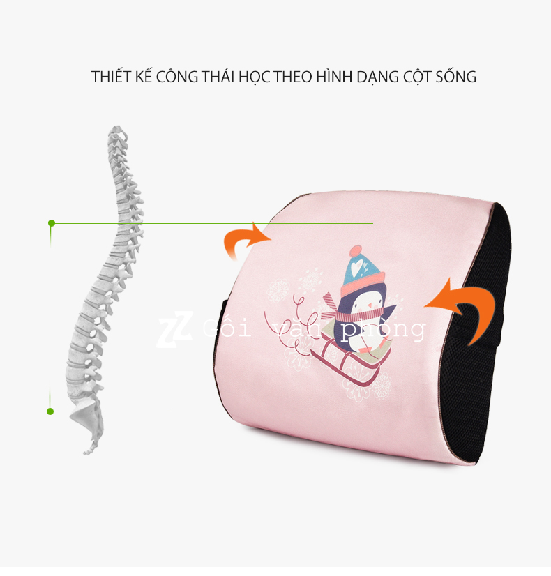 Gối tựa lưng công thái học